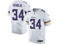 Men Nike NFL Minnesota Vikings #34 Andrew Sendejo Authentic Elite Road White Jersey
