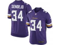 Men Nike NFL Minnesota Vikings #34 Andrew Sendejo Home Purple Limited Jersey