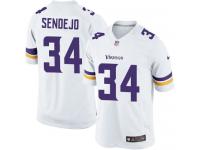 Men Nike NFL Minnesota Vikings #34 Andrew Sendejo Road White Limited Jersey
