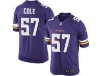 Men Nike NFL Minnesota Vikings #57 Audie Cole Home Purple Limited Jersey
