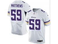 Men Nike NFL Minnesota Vikings #59 Casey Matthews Authentic Elite Road White Jersey