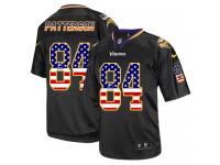 Men Nike NFL Minnesota Vikings #84 Cordarrelle Patterson Black USA Flag Fashion Limited Jersey