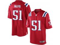 Men Nike NFL New England Patriots #51 Jerod Mayo Red Limited Jersey