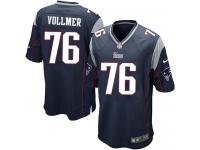 Men Nike NFL New England Patriots #76 Sebastian Vollmer Home Navy Blue Game Jersey