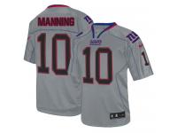 Men Nike NFL New York Giants #10 Eli Manning Lights Out Grey Limited Jersey