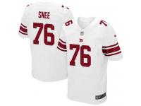 Men Nike NFL New York Giants #76 Chris Snee Authentic Elite Road White Jersey
