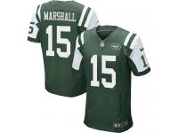 Men Nike NFL New York Jets #15 Brandon Marshall Authentic Elite Home Green Jersey