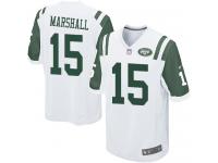 Men Nike NFL New York Jets #15 Brandon Marshall Road White Game Jersey