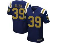 Men Nike NFL New York Jets #39 Antonio Allen Authentic Elite Navy Blue Jersey