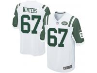 Men Nike NFL New York Jets #67 Brian Winters Road White Game Jersey