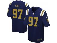 Men Nike NFL New York Jets #97 Calvin Pace Navy Blue Game Jersey