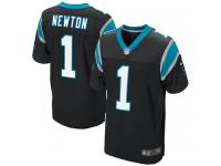 Men Nike NFL Nike Carolina Panthers Cam Newton Authentic Elite Black Jersey