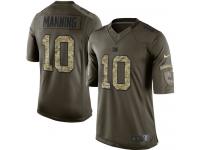 Men Nike NFL Nike New York Giants Eli Manning Green Salute To Service Limited Jersey