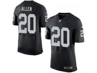 Men Nike NFL Oakland Raiders #20 Nate Allen Authentic Elite Home Black Jersey