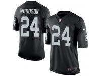 Men Nike NFL Oakland Raiders #24 Charles Woodson Home Black Limited Jersey