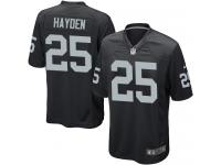 Men Nike NFL Oakland Raiders #25 D.J.Hayden Home Black Game Jersey