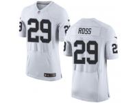 Men Nike NFL Oakland Raiders #29 Brandian Ross Authentic Elite Road White Jersey