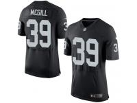 Men Nike NFL Oakland Raiders #39 Keith McGill Authentic Elite Home Black Jersey