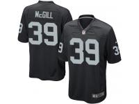 Men Nike NFL Oakland Raiders #39 Keith McGill Home Black Game Jersey