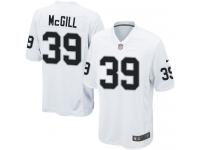 Men Nike NFL Oakland Raiders #39 Keith McGill Road White Game Jersey