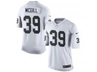 Men Nike NFL Oakland Raiders #39 Keith McGill Road White Limited Jersey