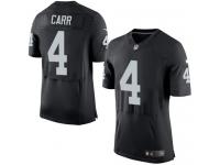 Men Nike NFL Oakland Raiders #4 Derek Carr Authentic Elite Home Black Jersey