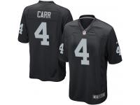Men Nike NFL Oakland Raiders #4 Derek Carr Home Black Game Jersey