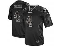 Men Nike NFL Oakland Raiders #4 Derek Carr New Lights Out Black Limited Jersey