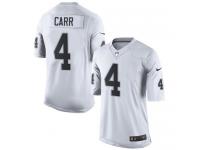 Men Nike NFL Oakland Raiders #4 Derek Carr Road White Limited Jersey