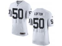 Men Nike NFL Oakland Raiders #50 Curtis Lofton Authentic Elite Road White Jersey