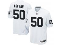 Men Nike NFL Oakland Raiders #50 Curtis Lofton Road White Game Jersey