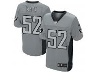 Men Nike NFL Oakland Raiders #52 Khalil Mack Grey Shadow Limited Jersey