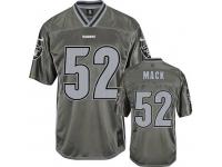 Men Nike NFL Oakland Raiders #52 Khalil Mack Grey Vapor Limited Jersey