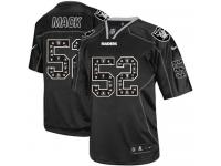 Men Nike NFL Oakland Raiders #52 Khalil Mack New Lights Out Black Limited Jersey