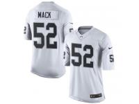 Men Nike NFL Oakland Raiders #52 Khalil Mack Road White Limited Jersey