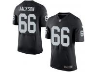 Men Nike NFL Oakland Raiders #66 Gabe Jackson Authentic Elite Home Black Jersey
