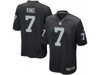 Men Nike NFL Oakland Raiders #7 Marquette King Home Black Game Jersey