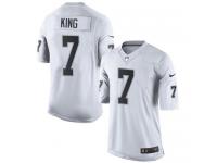Men Nike NFL Oakland Raiders #7 Marquette King Road White Limited Jersey