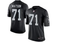 Men Nike NFL Oakland Raiders #71 Menelik Watson Home Black Limited Jersey