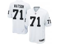 Men Nike NFL Oakland Raiders #71 Menelik Watson Road White Game Jersey