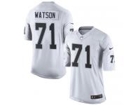 Men Nike NFL Oakland Raiders #71 Menelik Watson Road White Limited Jersey