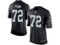 Men Nike NFL Oakland Raiders #72 Donald Penn Home Black Limited Jersey