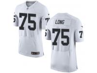 Men Nike NFL Oakland Raiders #75 Howie Long Authentic Elite Road White Jersey