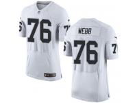 Men Nike NFL Oakland Raiders #76 J'Marcus Webb Authentic Elite JMarcus Webb Road White Jersey