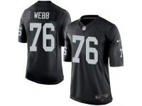 Men Nike NFL Oakland Raiders #76 J'Marcus Webb JMarcus Webb Home Black Limited Jersey