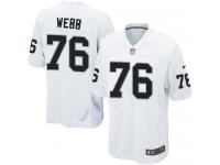 Men Nike NFL Oakland Raiders #76 J'Marcus Webb JMarcus Webb Road White Game Jersey