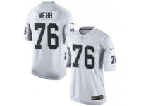 Men Nike NFL Oakland Raiders #76 J'Marcus Webb JMarcus Webb Road White Limited Jersey