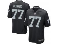 Men Nike NFL Oakland Raiders #77 Austin Howard Home Black Game Jersey
