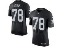 Men Nike NFL Oakland Raiders #78 Justin Ellis Authentic Elite Home Black Jersey