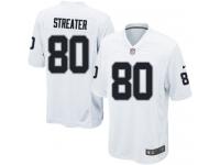 Men Nike NFL Oakland Raiders #80 Rod Streater Road White Game Jersey